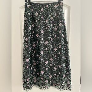 Vince Floral Sequin Skirt